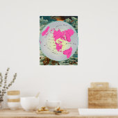 Kaart van het vierkant en het Briefpapier platte g Poster (Keuken)