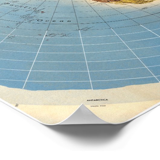 Kaart van het vierkant en het Briefpapier platte g Poster (Hoek)