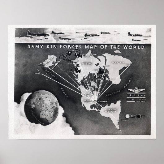 Kaart van het vierkant en het Briefpapier platte g Poster (Voorkant)