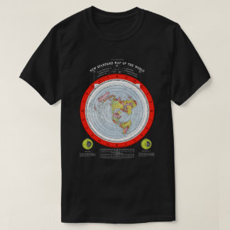 Kaart van het vierkant en het Briefpapier platte g T-shirt