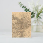  kaart van het Washington DC-gebied (1865) (Staand voorkant)