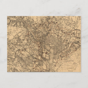 kaart van het Washington DC-gebied (1865)