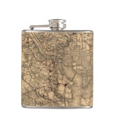 kaart van het Washington DC-gebied (1865) Heupfles (Voorkant)