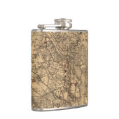 kaart van het Washington DC-gebied (1865) Heupfles (Rechts)