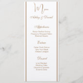 Kaart van het Wedding Menu (Voorkant)