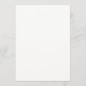 Kaart van het Wedding Menu (Achterkant)
