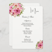 Kaart van het Wedding Menu (Voorkant / Achterkant)