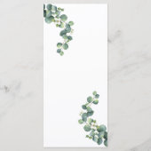 Kaart van het Wedding Menu (Achterkant)