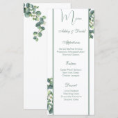 Kaart van het Wedding Menu (Voorkant / Achterkant)