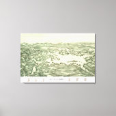 Kaart van het Winnipesaukee-meer van 1903 Canvas Afdruk (Voorkant)