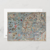 kaart van het Zee van Carta Marina (Voorkant / Achterkant)