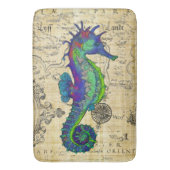 kaart van het zeepaard badmat (Voorkant Verticaal)