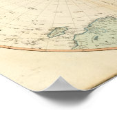 kaart van het zuidelijk halfrond poster (Hoek)