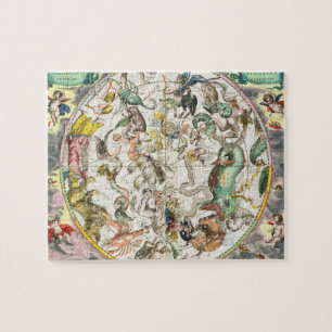 Kaart van het zuidelijk halfrond, van 'The Celesti Legpuzzel