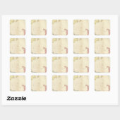 kaart van het zuidelijk halfrond vierkante sticker (Vel)