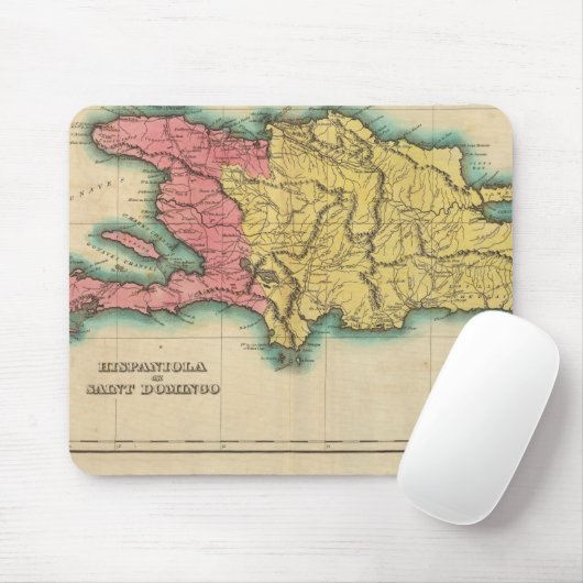 Kaart van hispaniola of sint-Domingo Muismat (Met muis)