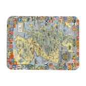 Kaart van historisch Schotland Magneet (Horizontaal)