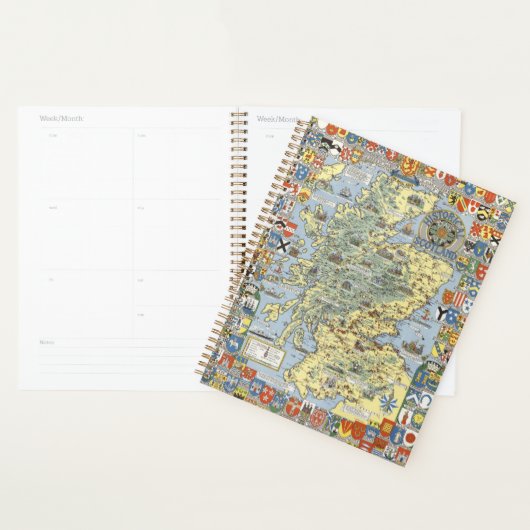 Kaart van historisch Schotland Planner (Display)
