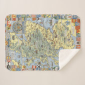 Kaart van historisch Schotland Sherpa Deken (Voorkant (horizontaal))