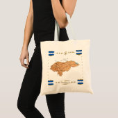 Kaart van Honduras + Klagzak Tote Bag (Voorkant (product))