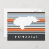Kaart van Honduras: Moderne strepen (Voorkant / Achterkant)