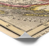 kaart van Hongarije (1817) Poster (Hoek)