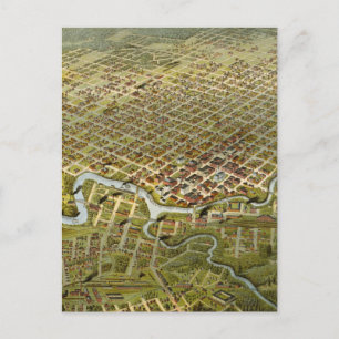  kaart van Houston Texas (1891)