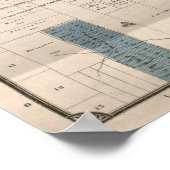 kaart van Houston Texas (1895) Poster (Hoek)