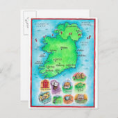 Kaart van Ierland (Voorkant / Achterkant)