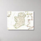 kaart van Ierland (1771) Canvas Afdruk (Voorkant)