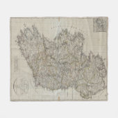  kaart van Ierland (1804) Fleece Deken (Voorkant (Horizontaal))