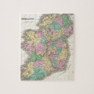  kaart van Ierland (1827) Legpuzzel