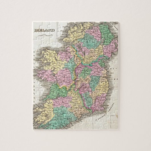 kaart van Ierland (1827) Legpuzzel (Verticaal)