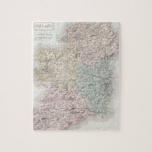  kaart van Ierland (1850) Legpuzzel