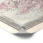 kaart van Ierland (1850) Poster (Hoek)