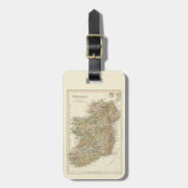  kaart van Ierland 1862 Bagagelabel (Voorkant verticaal)
