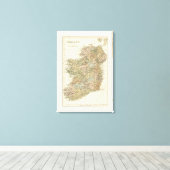  kaart van Ierland 1862 Canvas (Insitu (Houten vloer))