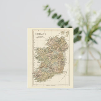 Kaart van Ierland 1862 Wedding Save the Date (bred