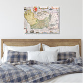 Kaart van Ierland Canvas Afdruk (Insitu (Slaapkamer))