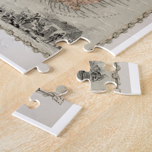 Kaart van Ierland, gepubliceerd onder c.1850 (hand Legpuzzel (Zijkant)