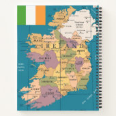  kaart van Ierland Notitieboek (Achterkant)