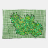 Kaart van Ierland St. Patrick's Day Theedoek (Horizontaal)