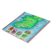 Kaart van Ierland Tegeltje (Zijkant)