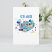 Kaart van IJsland (Staand voorkant)