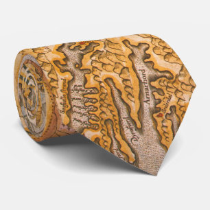  kaart van IJsland (1590) Stropdas