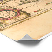 Kaart van IJsland (Blaeu, 1645) Poster (Hoek)