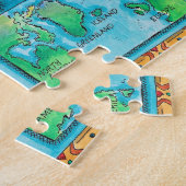 Kaart van IJsland Legpuzzel (Zijkant)