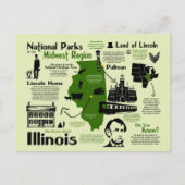Kaart van Illinois National Parks (Voorkant)