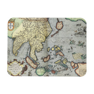  kaart van India   1592 Magneet