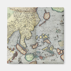  kaart van India   1592 Magneet